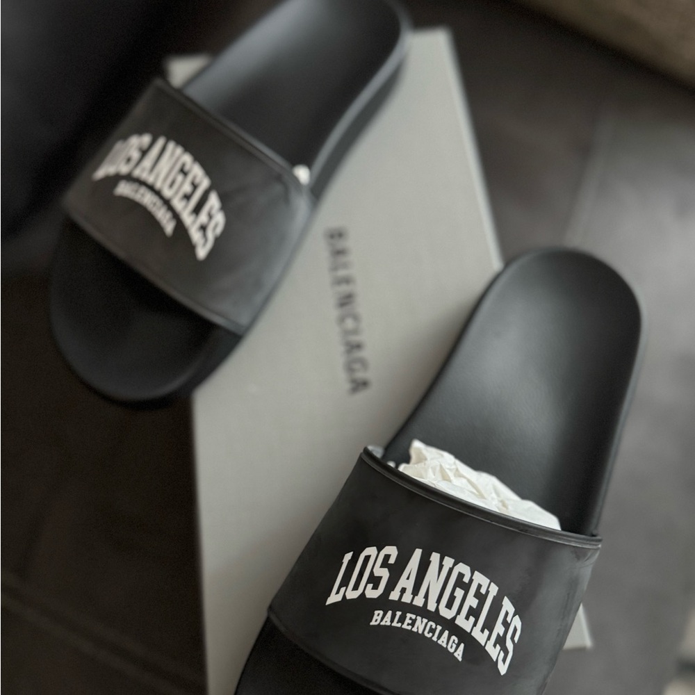 Balenciaga Black Sandals Minimalist Design